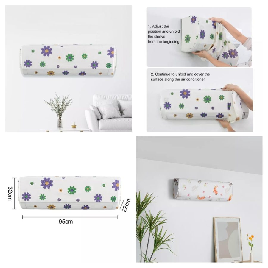 Air Conditioner Dust Cover Wall Mounted Indoor Hanging Dustproof Protective Cover  1 Ton